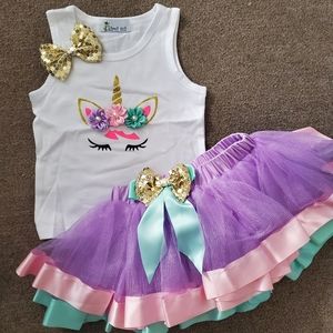 Unicorn Tuto with Matching Sleeveless Top